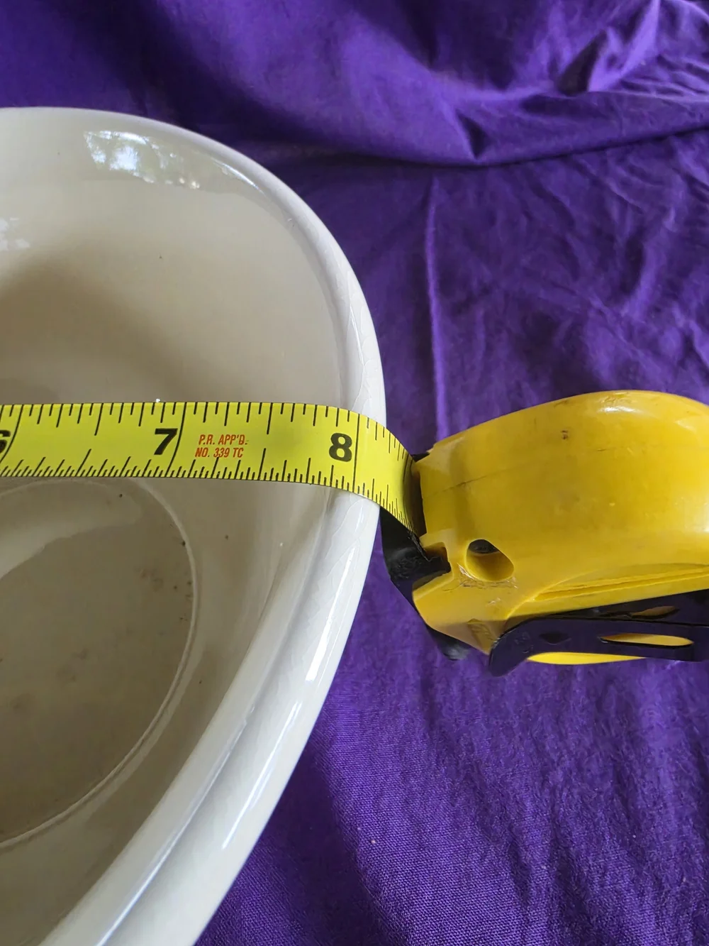 Vintage McCoy Mixing Bowl with Pink and Blue Stripes